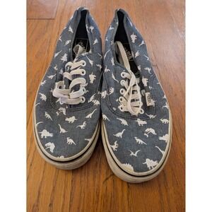 Vans Dinosaur Print Canvas Lace Up Low Top‎ Sneakers Size 9